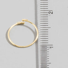 Gold Dipped Open Wrap Cz Ring: Gold
