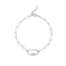 18K Gold PVD Stainless Steel Paperclip Carabiner Bracelet: Stainless for Charm Bar