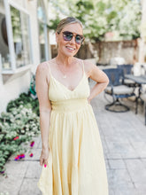 Bella V Neck Handkerchief Dress - Yellow