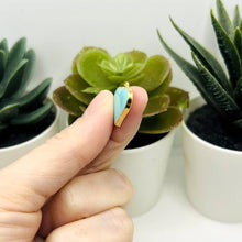 Blue Enamel Heart Charm Bar