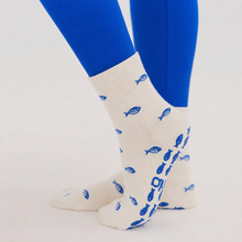 Blue Fish Knitted Pilates Grip Sock