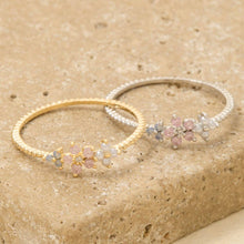 Delicate Gold Dipped Cz Floral Ring: Gold