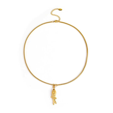 Golden Fish Pendant Necklace – Minimal Coastal Charm