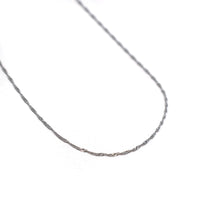 Skinny Twist Chain Charm Bar Necklace - Gold 24 +2"