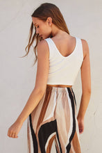 Sunkissed Staple Ribbed Knit Cropped Tank Top - White