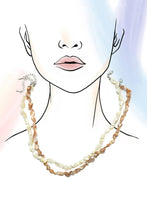Iridescent Mother-of-Pearl Shell Nugget Necklaces - Brown