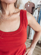 Z SUPPLY Larkin Whipstitch Tank - Chili Pepper