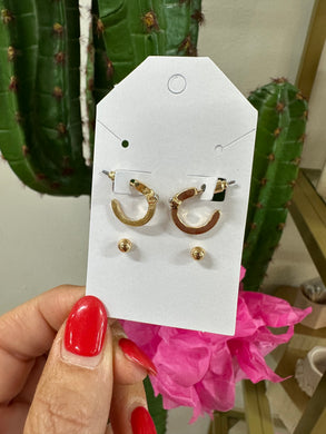 Hoop and Gold Stud Earring Pack