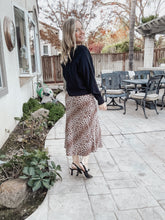 Wild Side Animal Print Midi Skirt