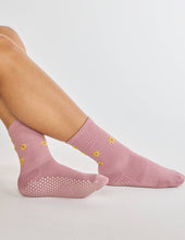 Lucky Honey The Daisy Grippy Sock: Deep Ocean