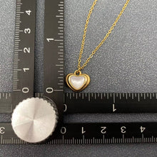 18K Gold Plated Heart Shaped Shell Charm Necklace - FGS