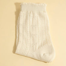 Subtle Bow Accents Socks - Black