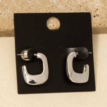 Gold Dipped Thick Squared Hoop Earrings - Gold