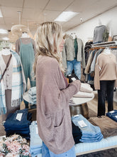 Hawthorne Open Front Cardigan With Front Patch Pockets - Hazelnut