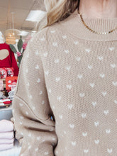 Sugar Cookie Heart Drop Shoulder Knit Sweater