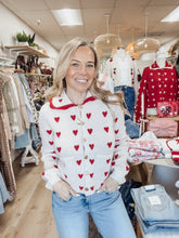 Darling Hearts Scallop Collar Button Down Cardigan - Cream
