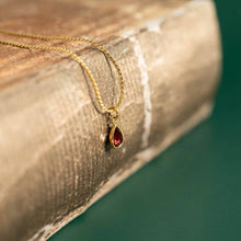 18K Gold PVD Teardrop Birthstone Charm Bar - April