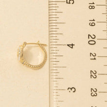 Gold Dipped Enamel Ribbon Bow Heart Hoop Earrings: WH