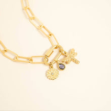 18K Gold PVD Teardrop Birthstone Charm Bar - April