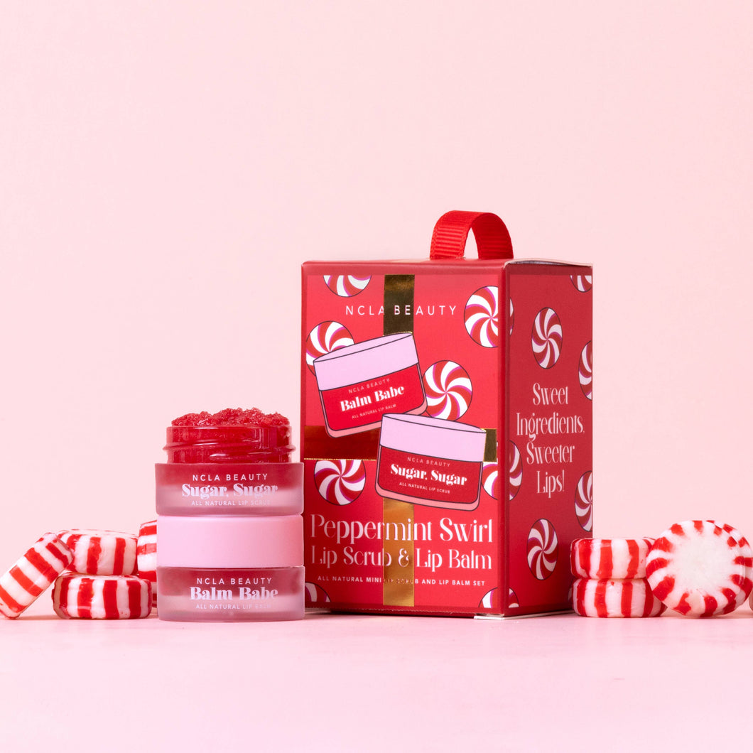 Peppermint Swirl Lip Treatment Holiday Ornament Gift Set