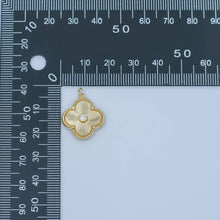 24K Gold Filled 20mm CZ Clover Charm Bar