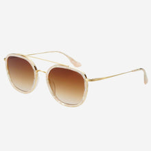 Weston Acetate Round Unisex Sunglasses - Light Pink / Brown