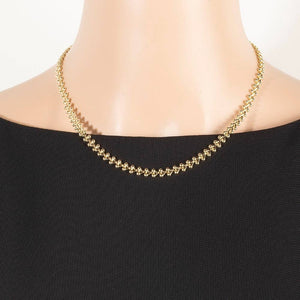 Repeating Ornate Chain Link Necklace - Silver