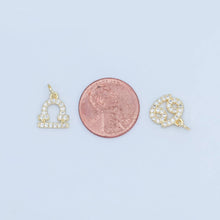 24K Gold Filled Micro Paved CZ Zodiac Sign Charm | A1313 - A1318: Pisces