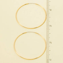 40Mm Thin Hoop Earrings - Gold