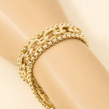 Assorted Chains Magnetic Lock Gold Plated Bracelet GOLD