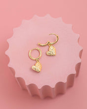 Artisan Love Story Hammered Drop Earrings - Rhodium