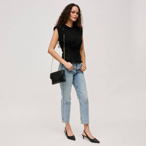 Emma Woven Crossbody - Espresso