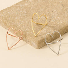Heart Cut Out Ring - Silver