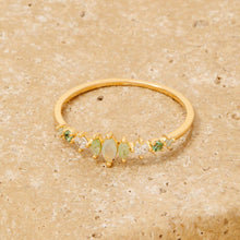 Gold Dipped Cz Rhinestone Ring - Gold