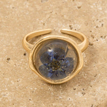Pressed Flower Open Ring