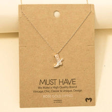 Cowboy Boots Pendant Necklace - Gold