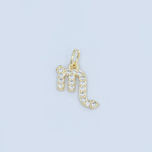 24K Gold Filled Micro Paved CZ Zodiac Sign Charm | A1313 - A1318: Gemini