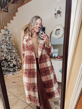 Rosy Plaid Long Jacket