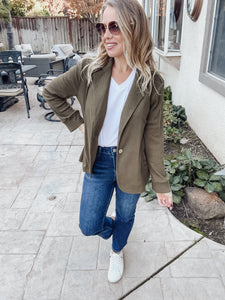 Casual Meet Up Blazer - Olive