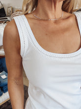 Z SUPPLY Larkin Whipstitch Tank - White