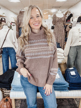 Alpine Haven Cowl Neck Holiday Sweater - Mocha