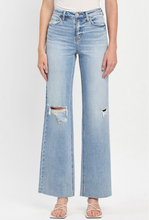 Ria High Rise Wide Leg Full Length Denim Jean