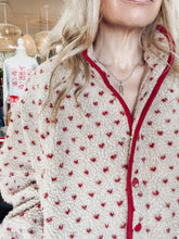 Crimson Hearts Printed Jacket