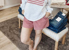FINAL SALE Picnic Perfection Casual Gingham Shorts - Red