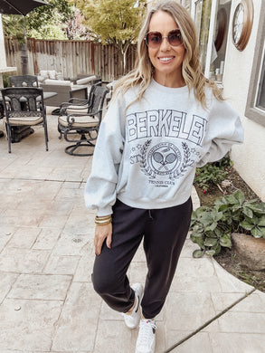 FINAL SALE Berkeley Tennis Club Sweatshirt - Heather Grey