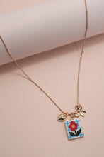 Flower Tile Charm Necklace