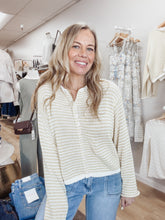 Walking on Sunshine Color Stripe Button Front Cardigan - Banana/White