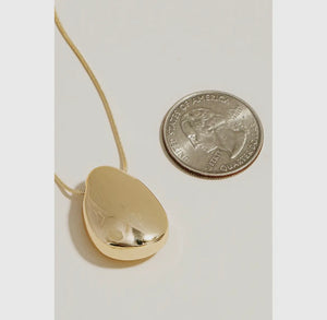 Metallic Tear Pendant Dainty Chain Necklace - Gold