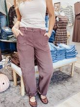 Maple High Rise Cuffed Barrel Denim Jeans
