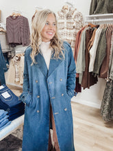 Kensington Notch Collar Denim Trench Coat